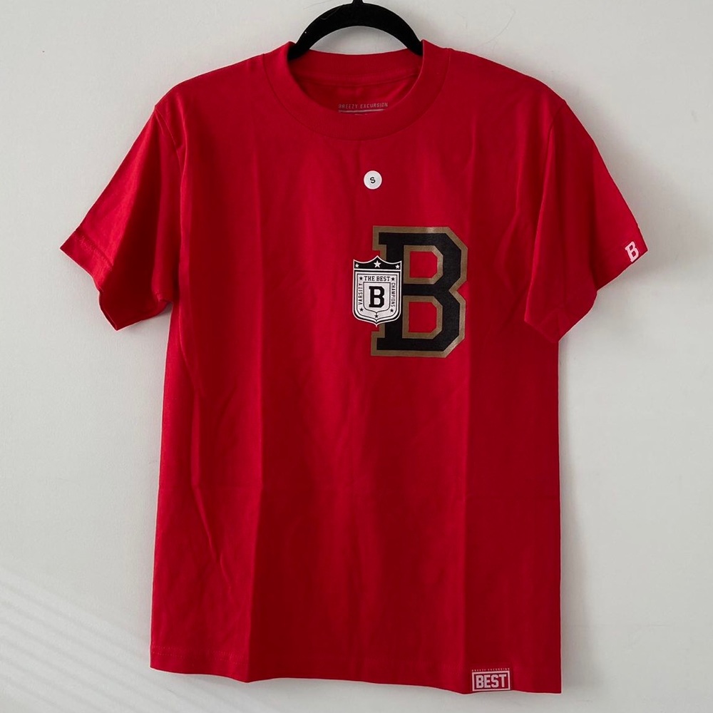 Men’s Breezy Excursion The Best Varsity Champions Tee Size Small